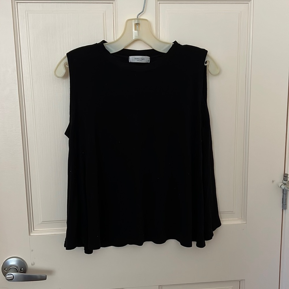 Black sleeveless top
